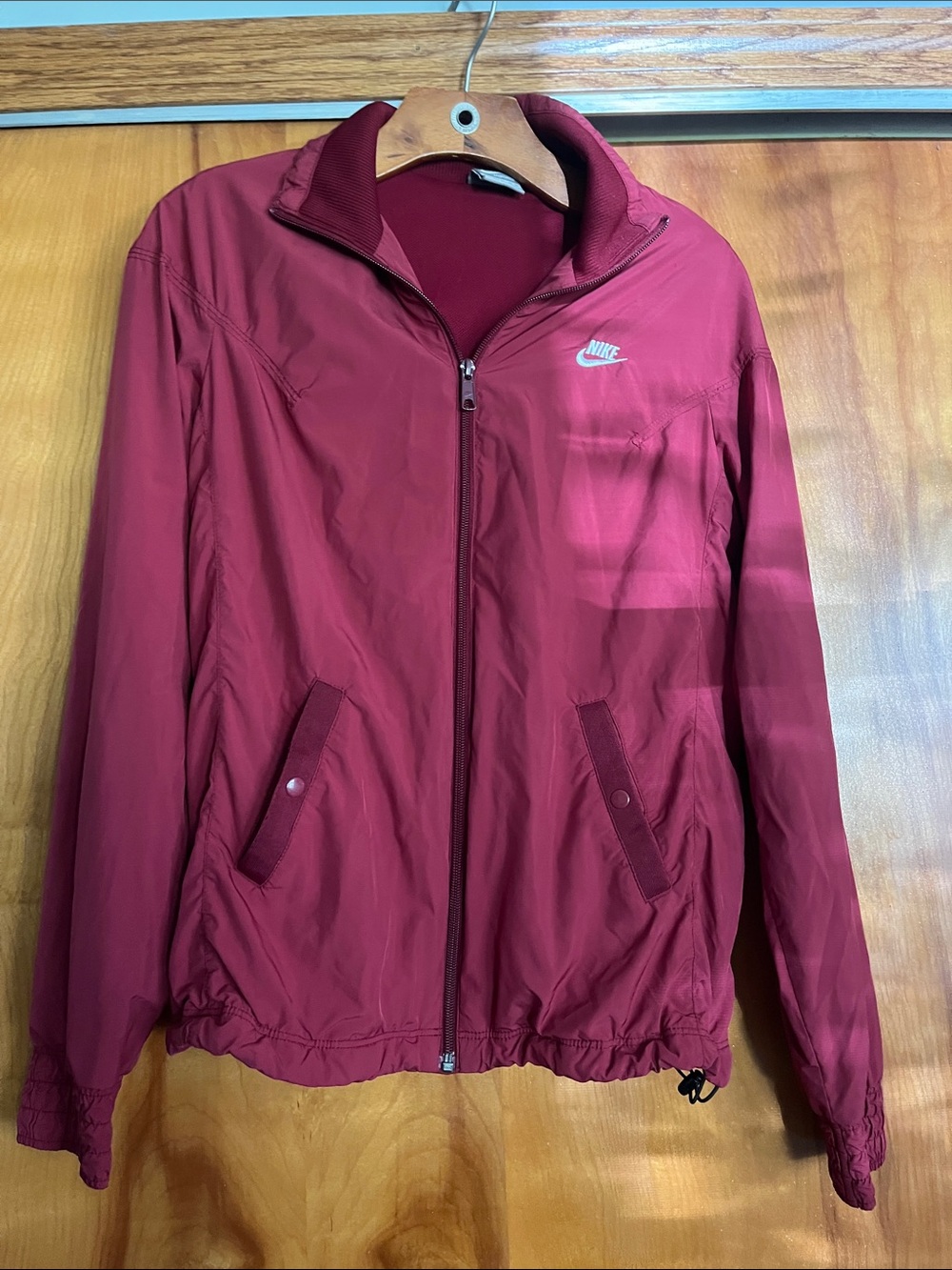 Nike Women's Burgundy Full-Zip Bomber Jacket